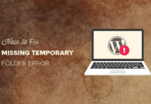 WordPress. How to get rid of ‘Temporary Folder Missing’ error while uploading media