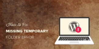 WordPress. How to get rid of ‘Temporary Folder Missing’ error while uploading media